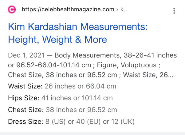 Kim Kardashian Measurements 2017: A Reflection on Body Image